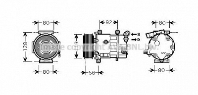 AVA QUALITY COOLING cnk255 -  Компрессор, кондиционер
